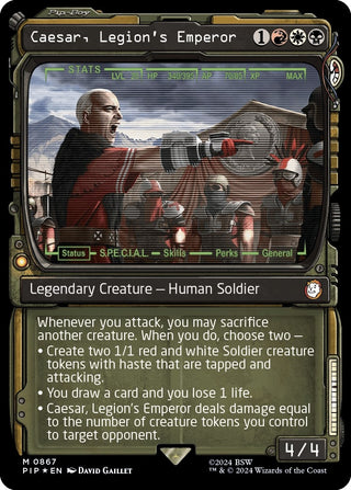Caesar Legion’s Emperor (Showcase) (Surge Foil) (867) [PIP] - MTG Single