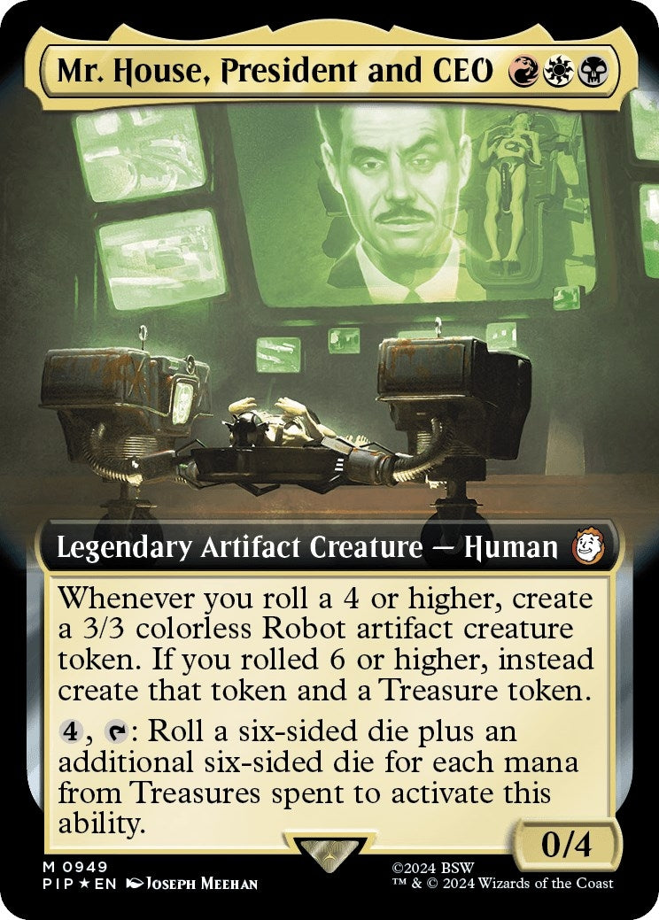 Mr. House President and CEO (Extended Art) (Surge Foil) (949) [PIP] - MTG Single