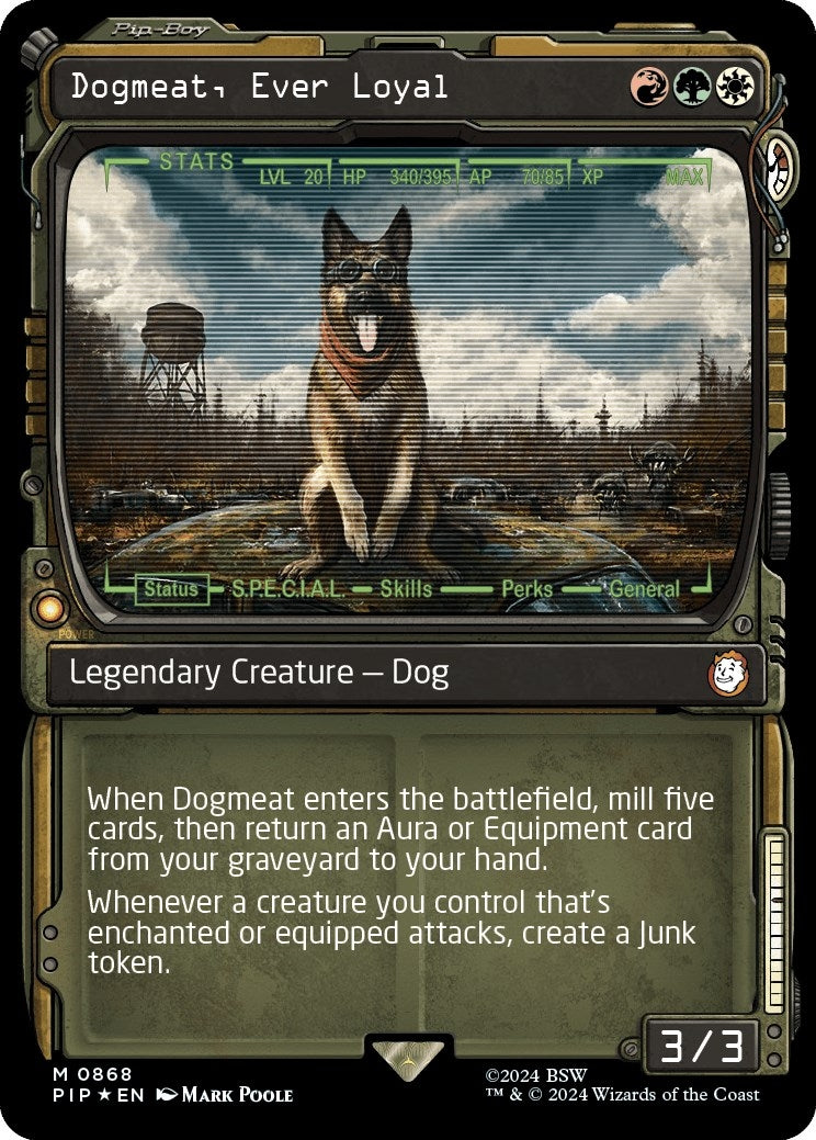 Dogmeat Ever Loyal (Showcase) (Surge Foil) (868) [PIP] - MTG Single