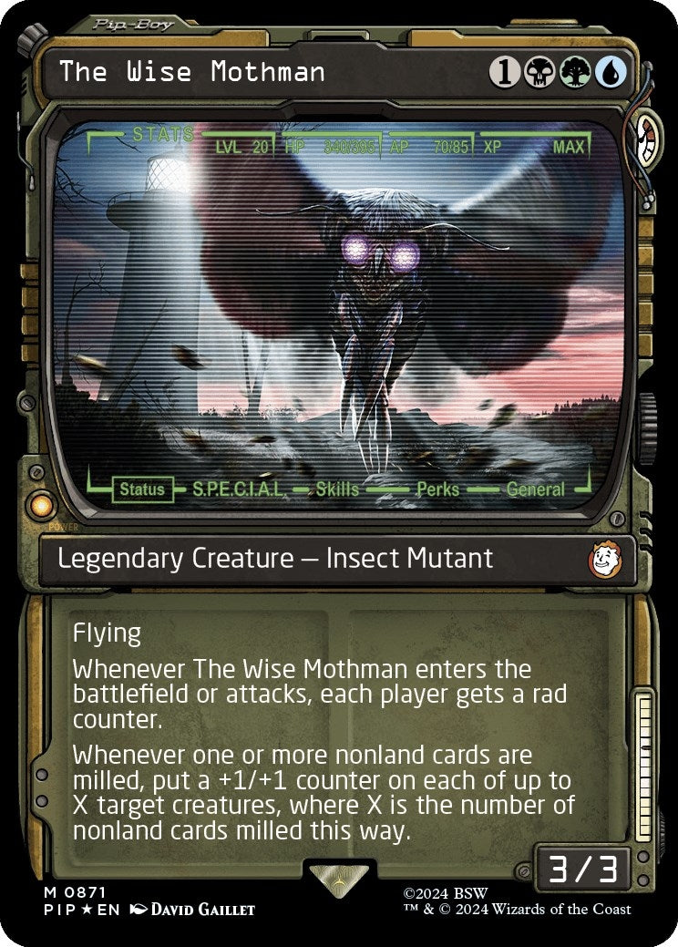 The Wise Mothman (Showcase) (Surge Foil) (871) [PIP] - MTG Single