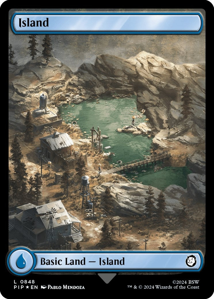 Island (0848) (Surge Foil) (848) [PIP] - MTG Single