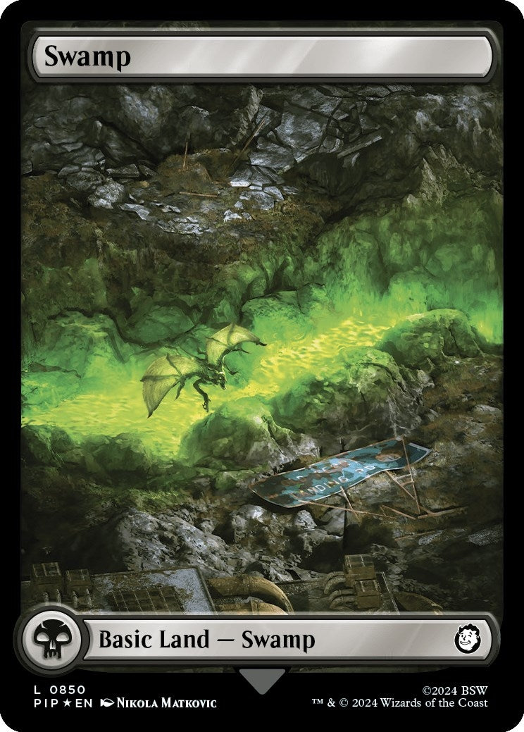 Swamp (0850) (Surge Foil) (850) [PIP] - MTG Single
