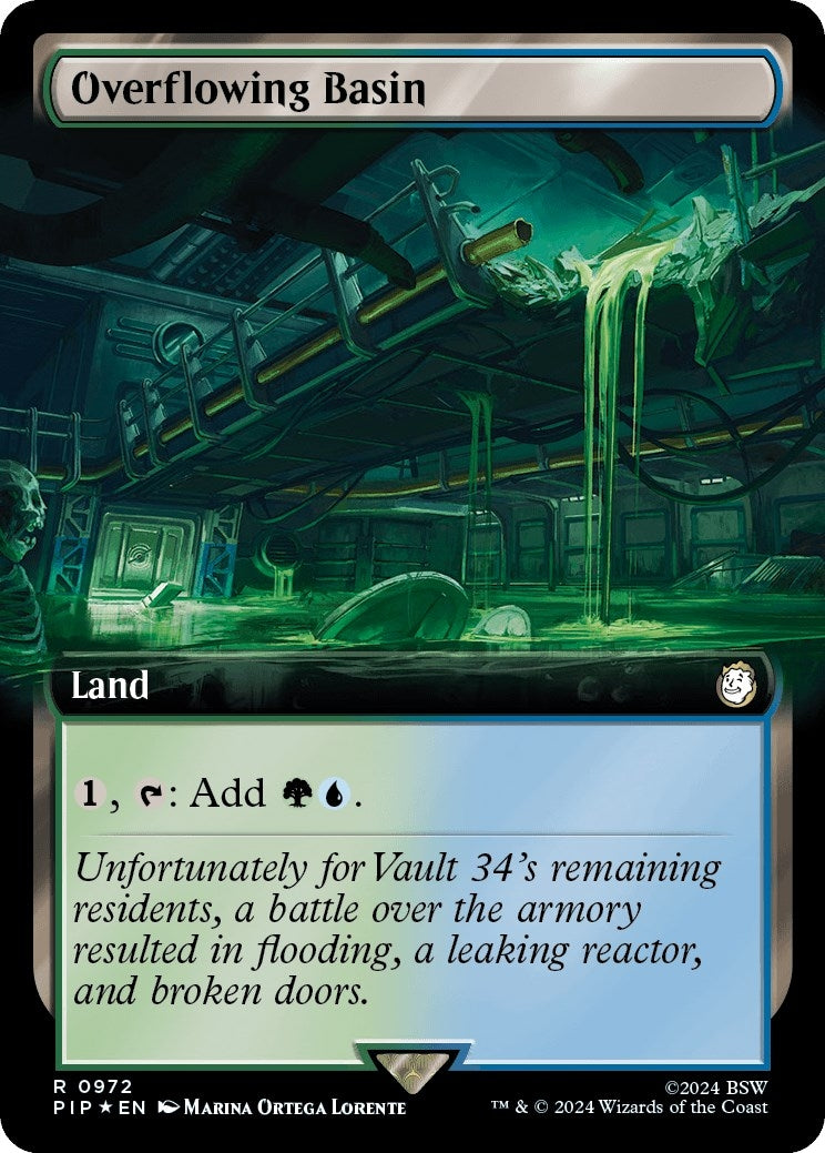 Overflowing Basin (Extended Art) (Surge Foil) (972) [PIP] - MTG Single