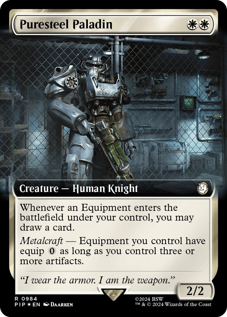 Puresteel Paladin (Extended Art) (Surge Foil) (984) [PIP] - MTG Single