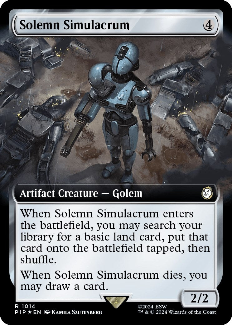 Solemn Simulacrum (Extended Art) (Surge Foil) (1014) [PIP] - MTG Single