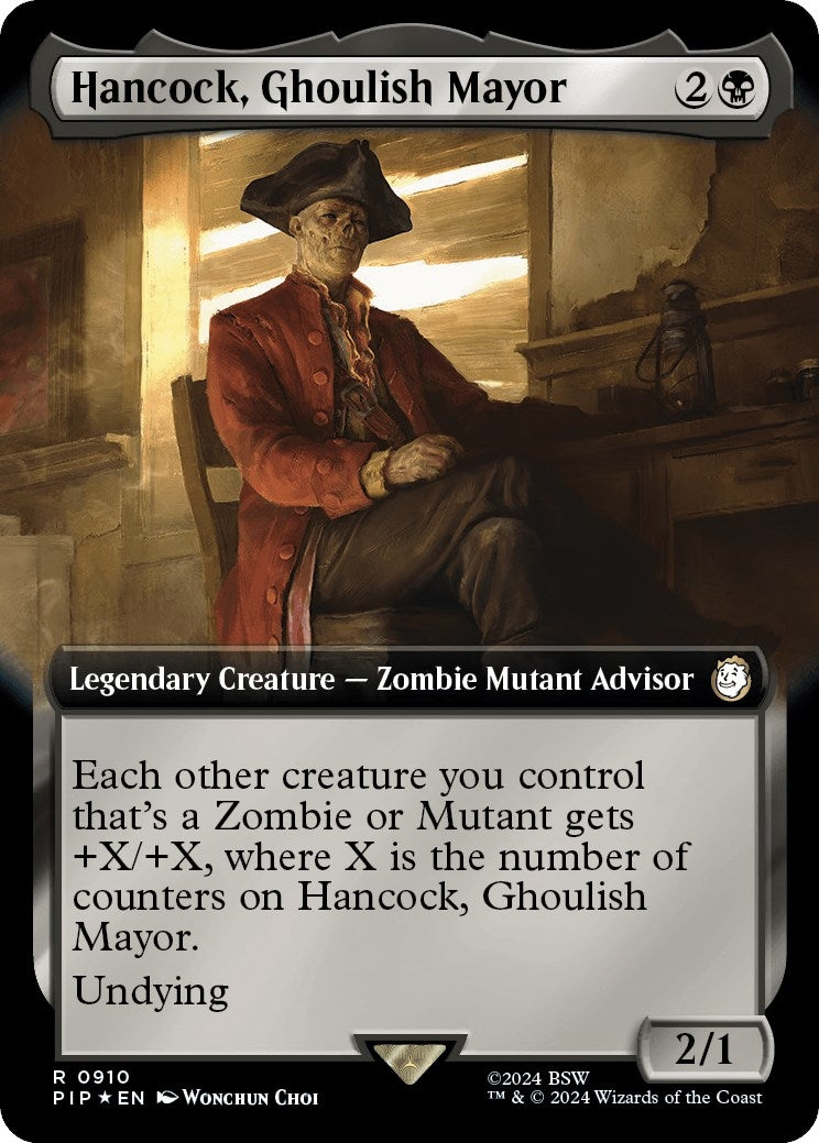 Hancock Ghoulish Mayor (Extended Art) (Surge Foil) (910) [PIP] - MTG Single