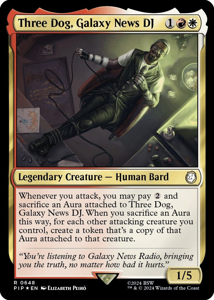 Three Dog Galaxy News DJ (Surge Foil) (648) [PIP] - MTG Single