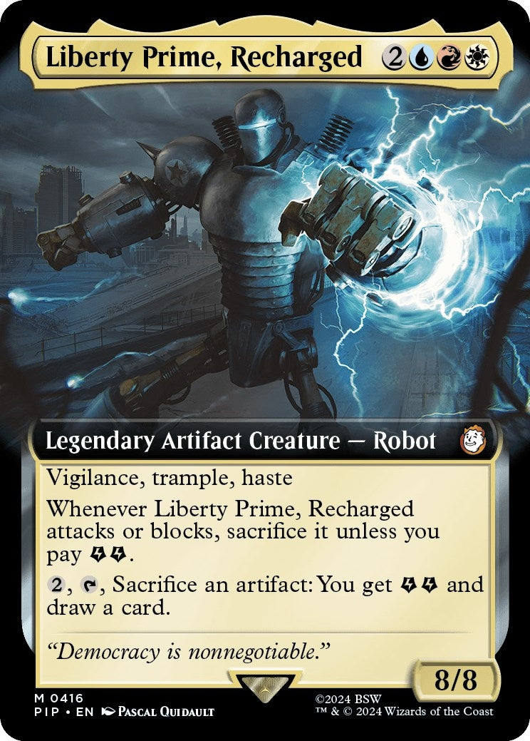 Liberty Prime Recharged (Extended Art) (416) [PIP] - MTG Single