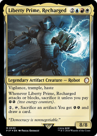 Liberty Prime Recharged (Surge Foil) (533) [PIP] - MTG Single
