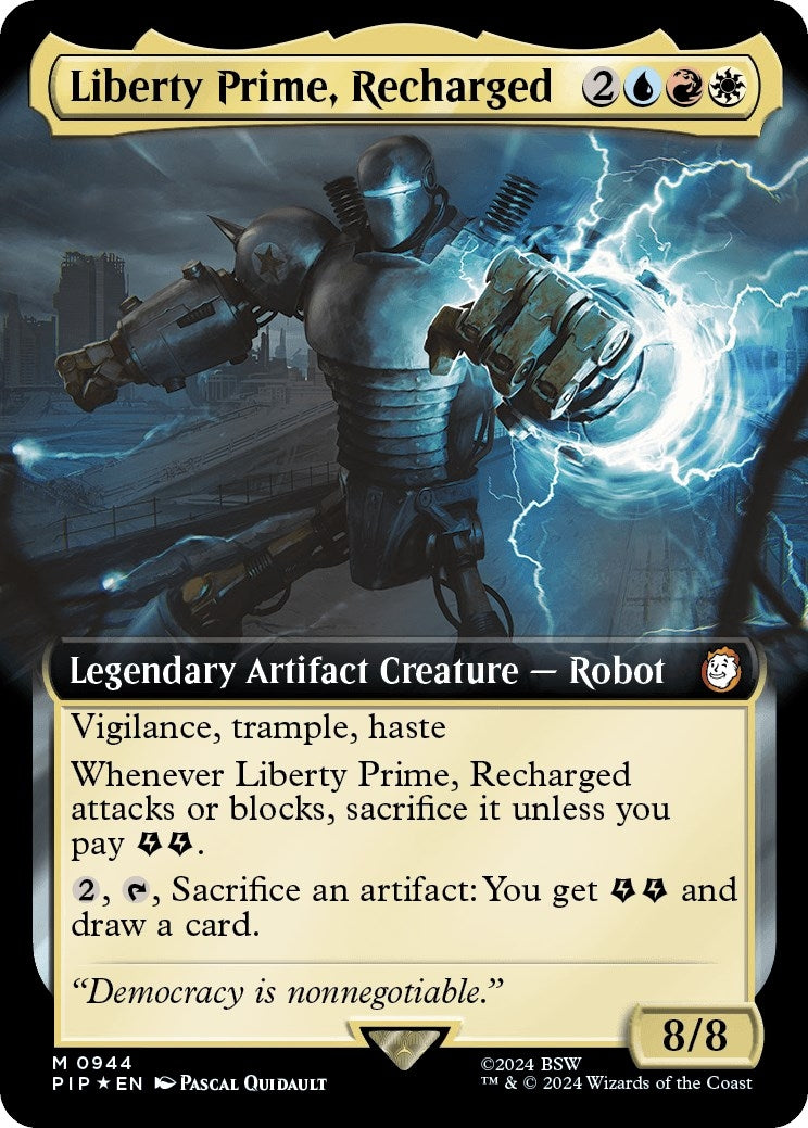 Liberty Prime Recharged (Extended Art) (Surge Foil) (944) [PIP] - MTG Single