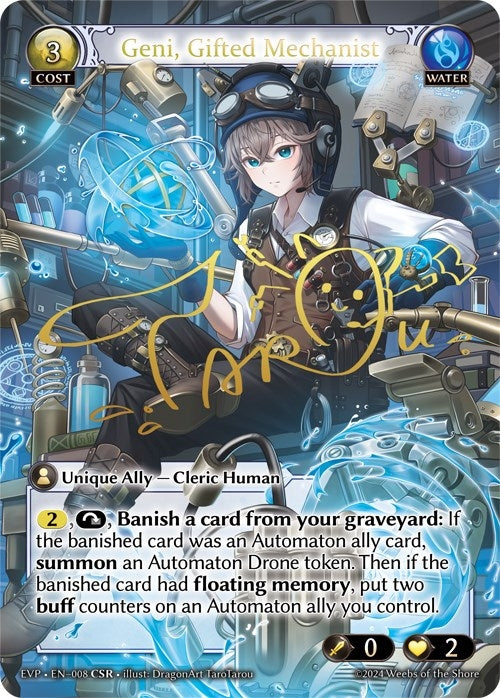 Image for Geni, Gifted Mechanist (008) (Alchemical Revolution Event Pack) - Grand Archive TCG