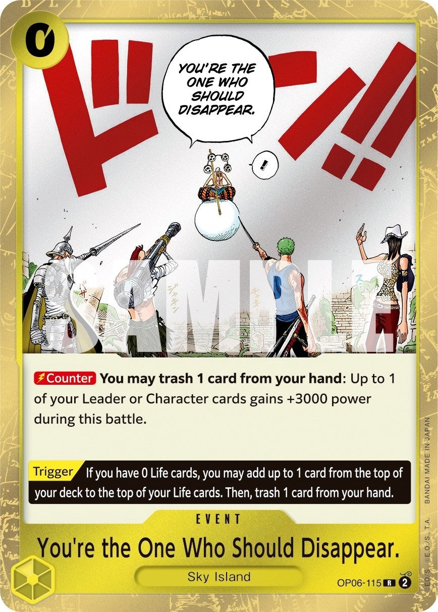 You’re the One Who Should Disappear (6115) (OP06) - One Piece Card Game Single