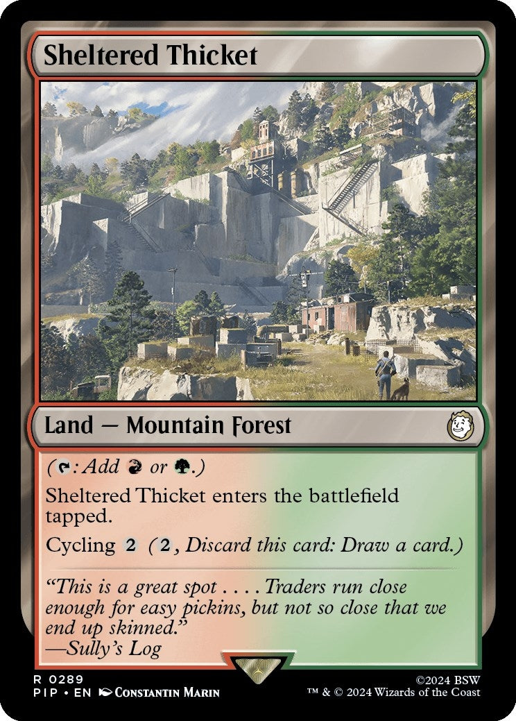 Sheltered Thicket (289) [PIP] - MTG Single