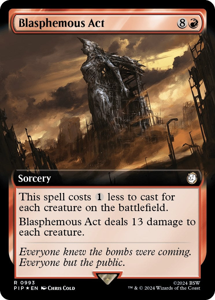 Blasphemous Act (Extended Art) (Surge Foil) (993) [PIP] - MTG Single