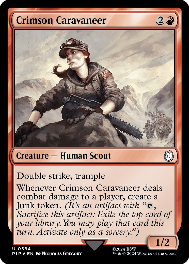 Crimson Caravaneer (Surge Foil) (584) [PIP] - MTG Single