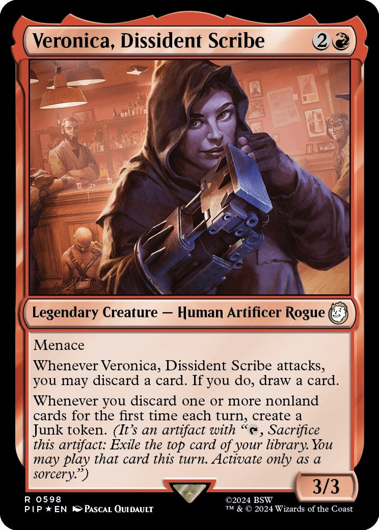 Veronica Dissident Scribe (Surge Foil) (598) [PIP] - MTG Single