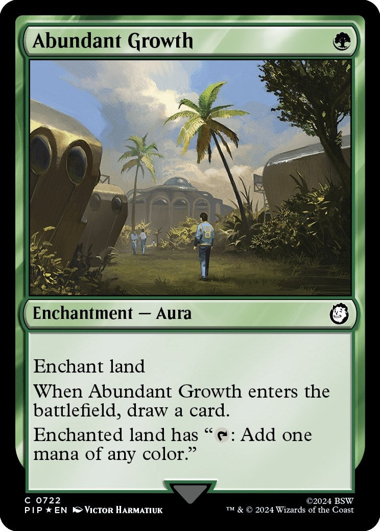 Abundant Growth (Surge Foil) (722) [PIP] - MTG Single