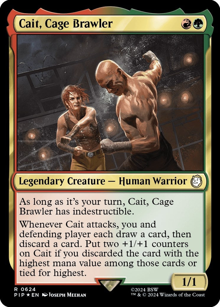 Cait Cage Brawler (Surge Foil) (624) [PIP] - MTG Single