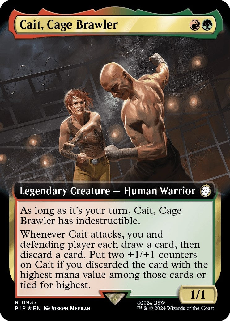 Cait Cage Brawler (Extended Art) (Surge Foil) (937) [PIP] - MTG Single