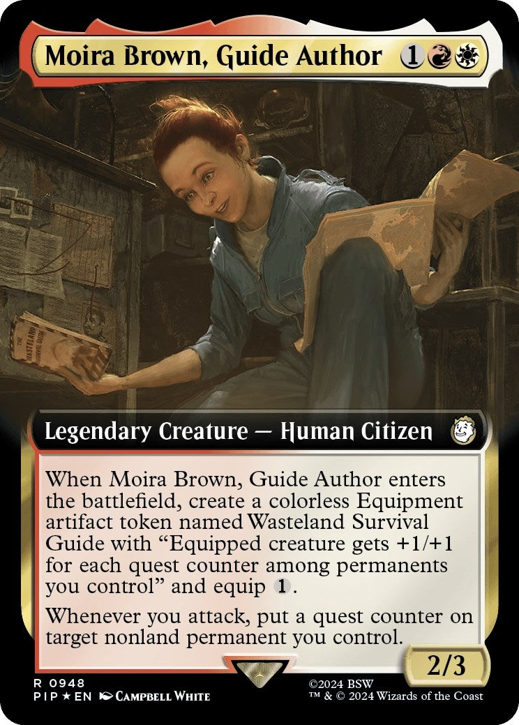 Moira Brown Guide Author (Extended Art) (Surge Foil) (948) [PIP] - MTG Single