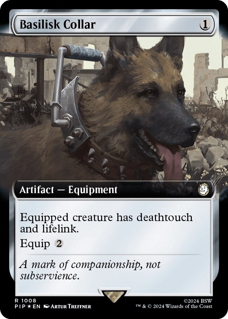 Basilisk Collar (Extended Art) (Surge Foil) (1008) [PIP] - MTG Single