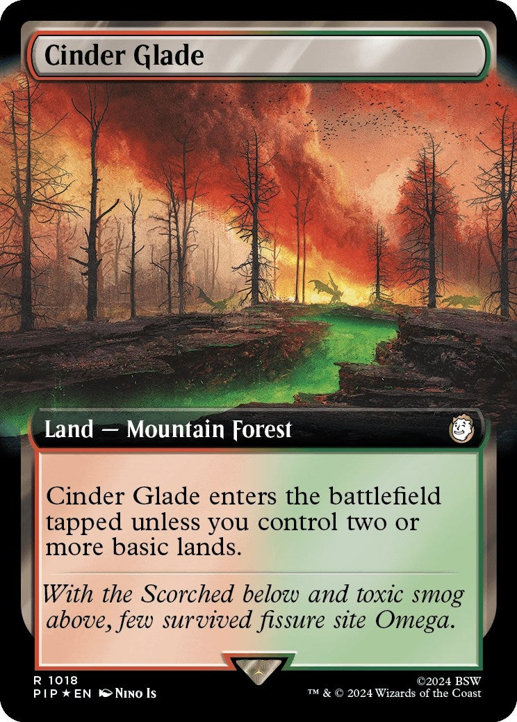 Cinder Glade (Extended Art) (Surge Foil) (1018) [PIP] - MTG Single