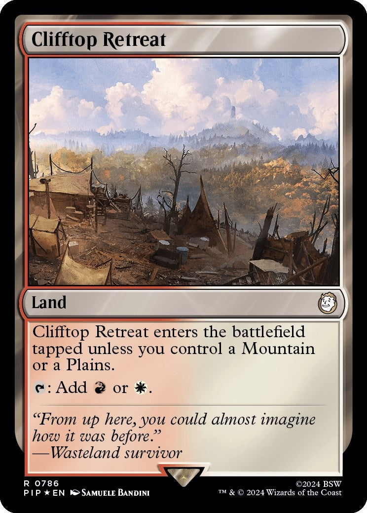 Clifftop Retreat (Surge Foil) (786) [PIP] - MTG Single