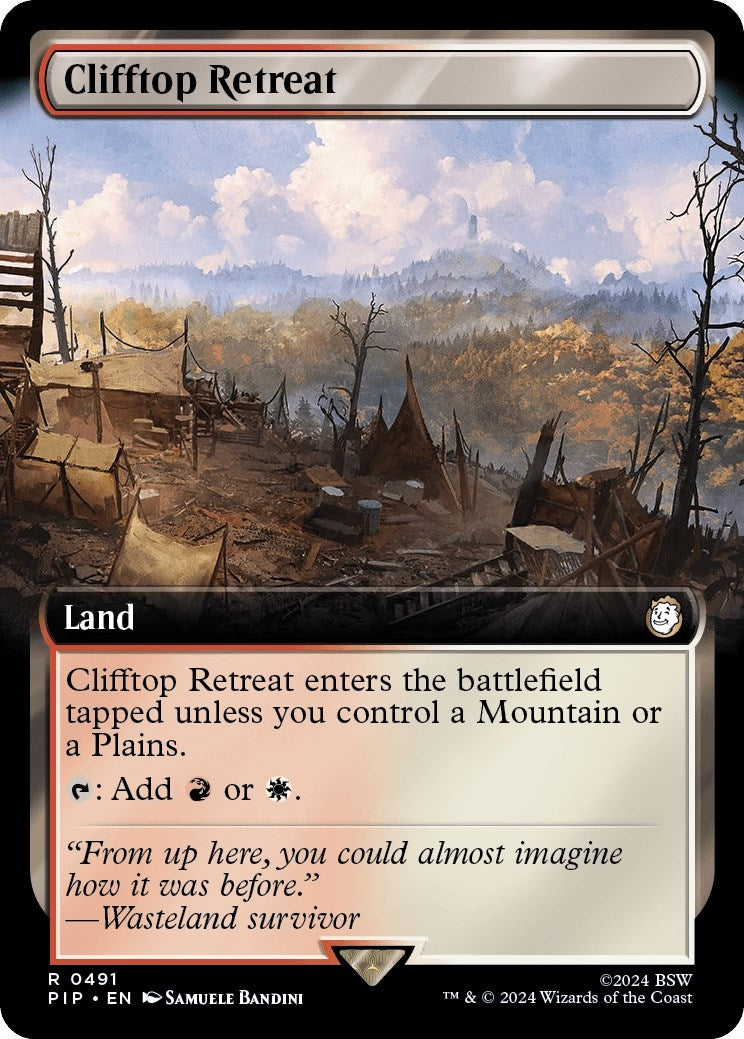Clifftop Retreat (Extended Art) (491) [PIP] - MTG Single