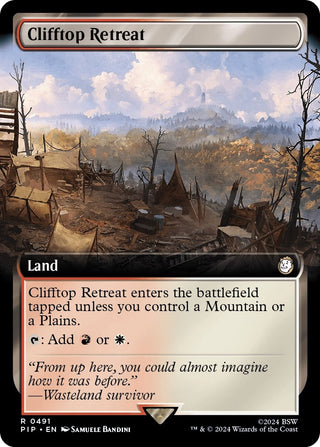 Clifftop Retreat (Extended Art) (491) [PIP] - MTG Single