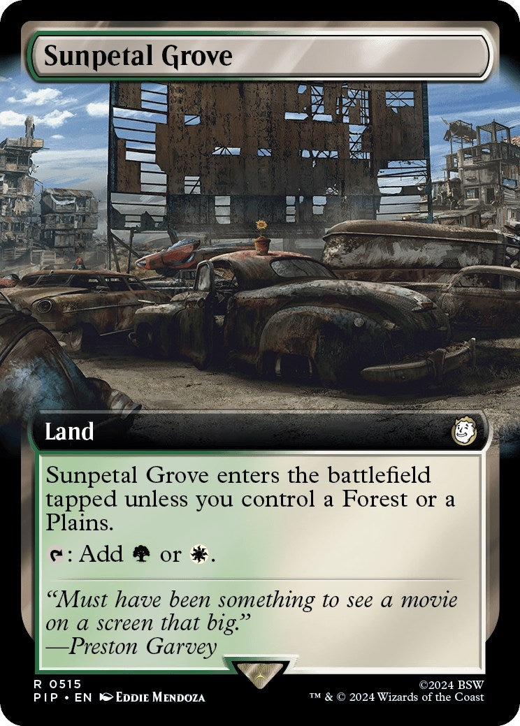 Sunpetal Grove (Extended Art) (515) [PIP] - MTG Single