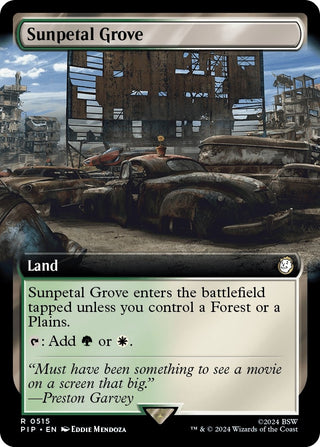 Sunpetal Grove (Extended Art) (515) [PIP] - MTG Single
