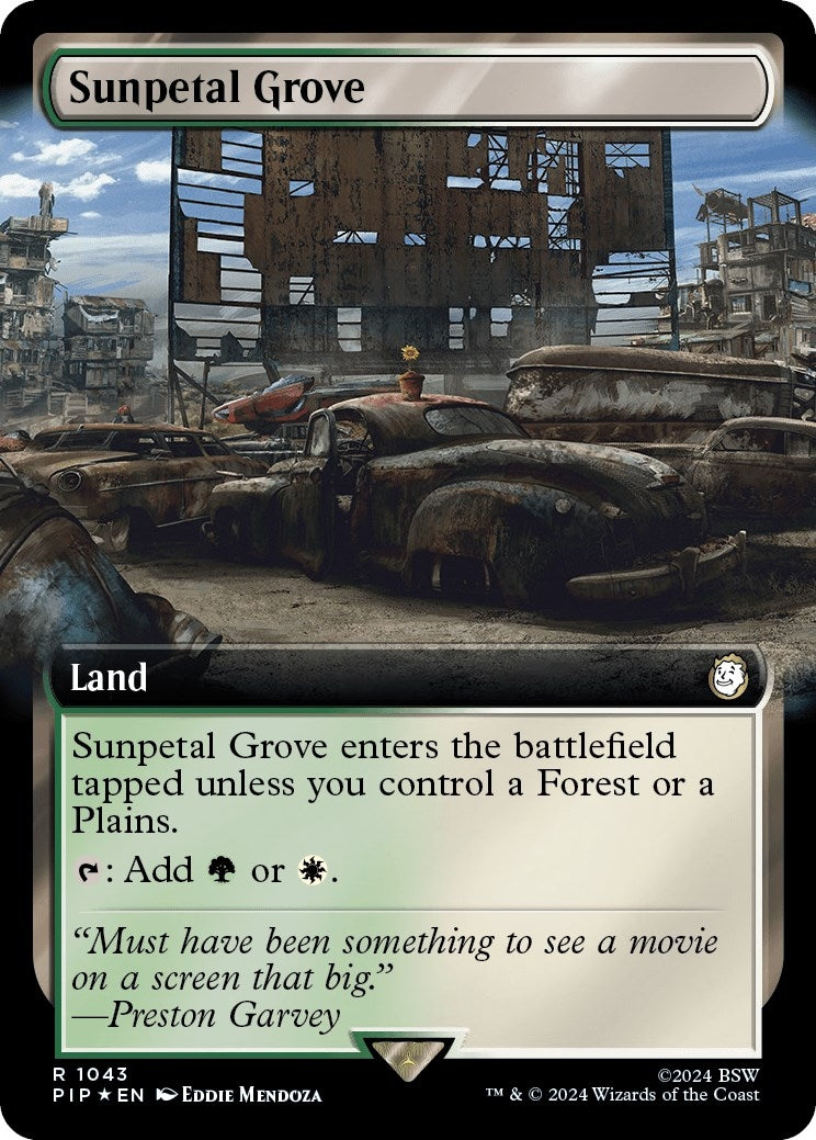 Sunpetal Grove (Extended Art) (Surge Foil) (1043) [PIP] - MTG Single