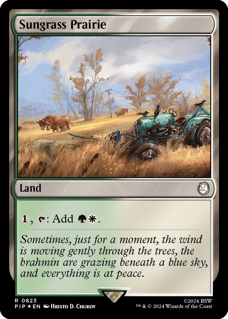 Sungrass Prairie (Surge Foil) (823) [PIP] - MTG Single