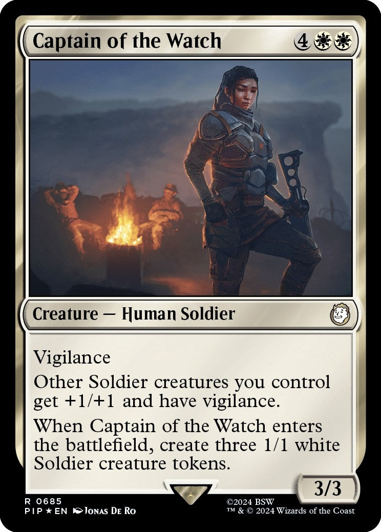 Captain of the Watch (Surge Foil) (685) [PIP] - MTG Single