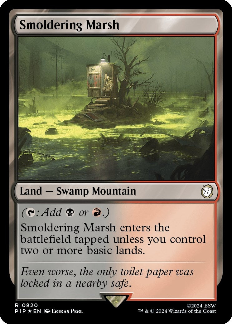 Smoldering Marsh (Surge Foil) (820) [PIP] - MTG Single