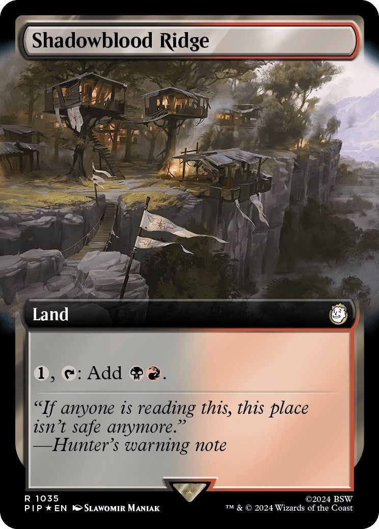 Shadowblood Ridge (Extended Art) (Surge Foil) (1035) [PIP] - MTG Single