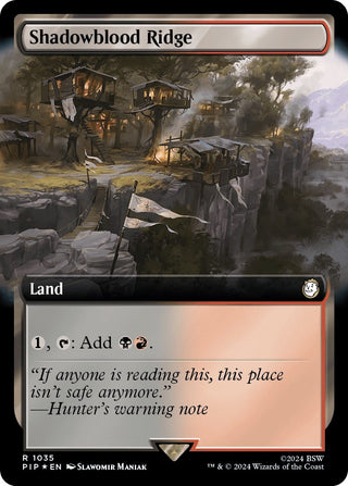Shadowblood Ridge (Extended Art) (Surge Foil) (1035) [PIP] - MTG Single