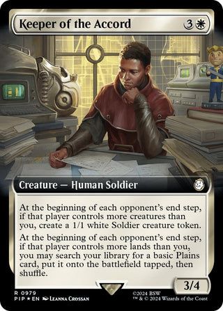 Keeper of the Accord (Extended Art) (Surge Foil) (979) [PIP] - MTG Single