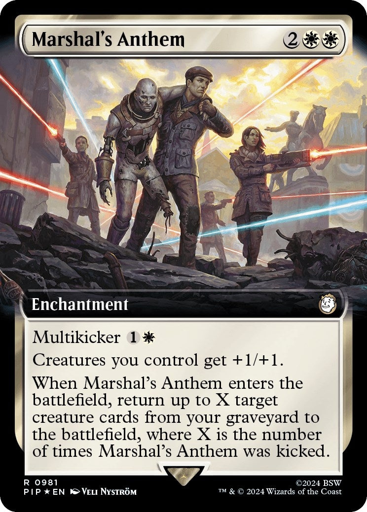 Marshal’s Anthem (Extended Art) (Surge Foil) (981) [PIP] - MTG Single