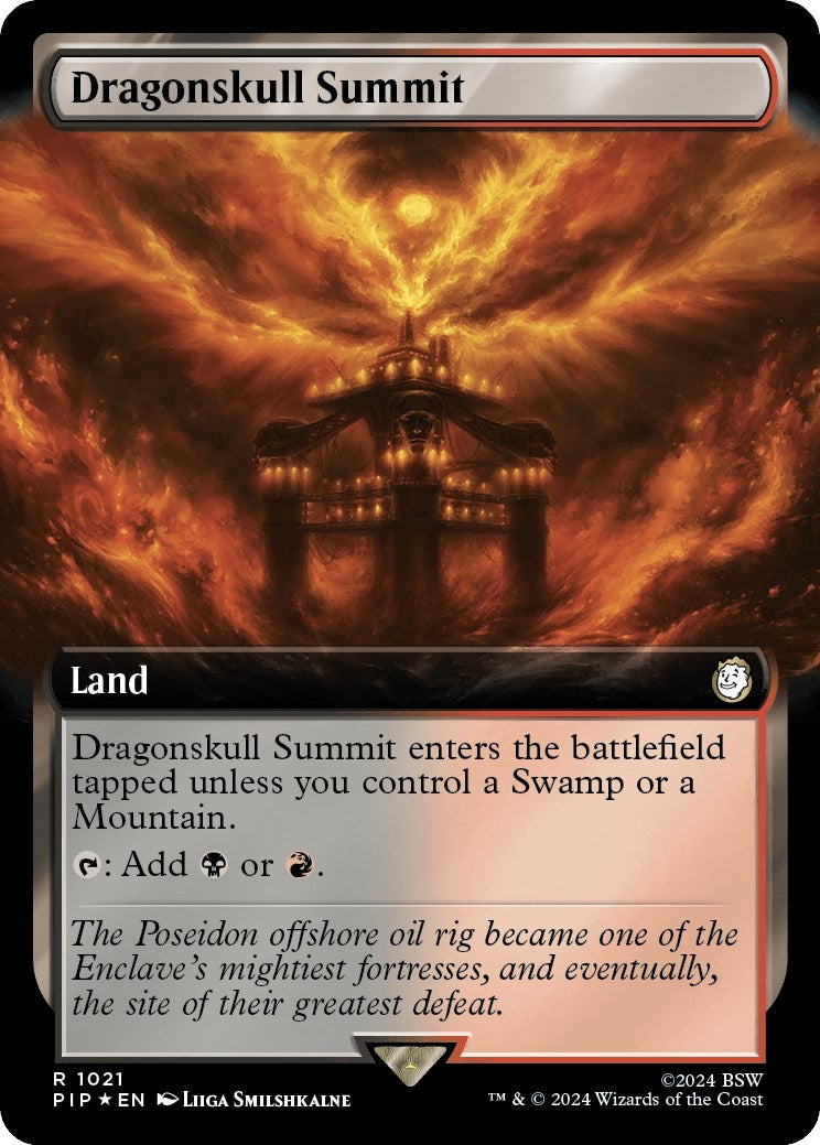 Dragonskull Summit (Extended Art) (Surge Foil) (1021) [PIP] - MTG Single