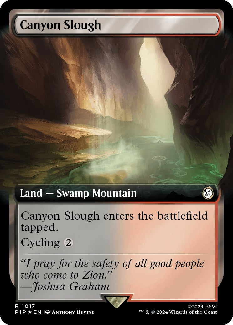 Canyon Slough (Extended Art) (Surge Foil) (1017) [PIP] - MTG Single