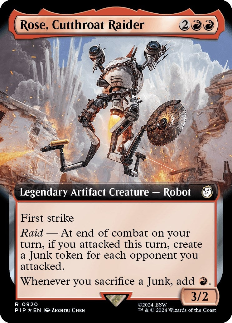 Rose Cutthroat Raider (Extended Art) (Surge Foil) (920) [PIP] - MTG Single