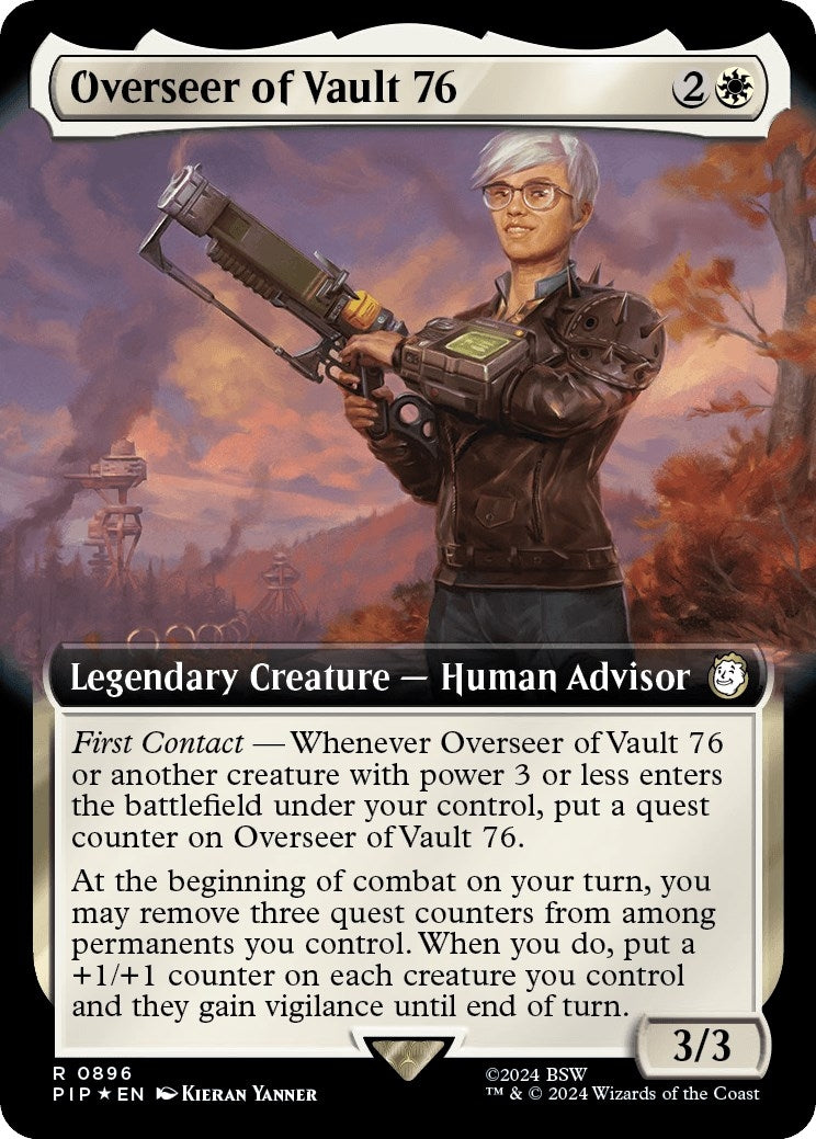 Overseer of Vault 76 (Extended Art) (Surge Foil) (896) [PIP] - MTG Single