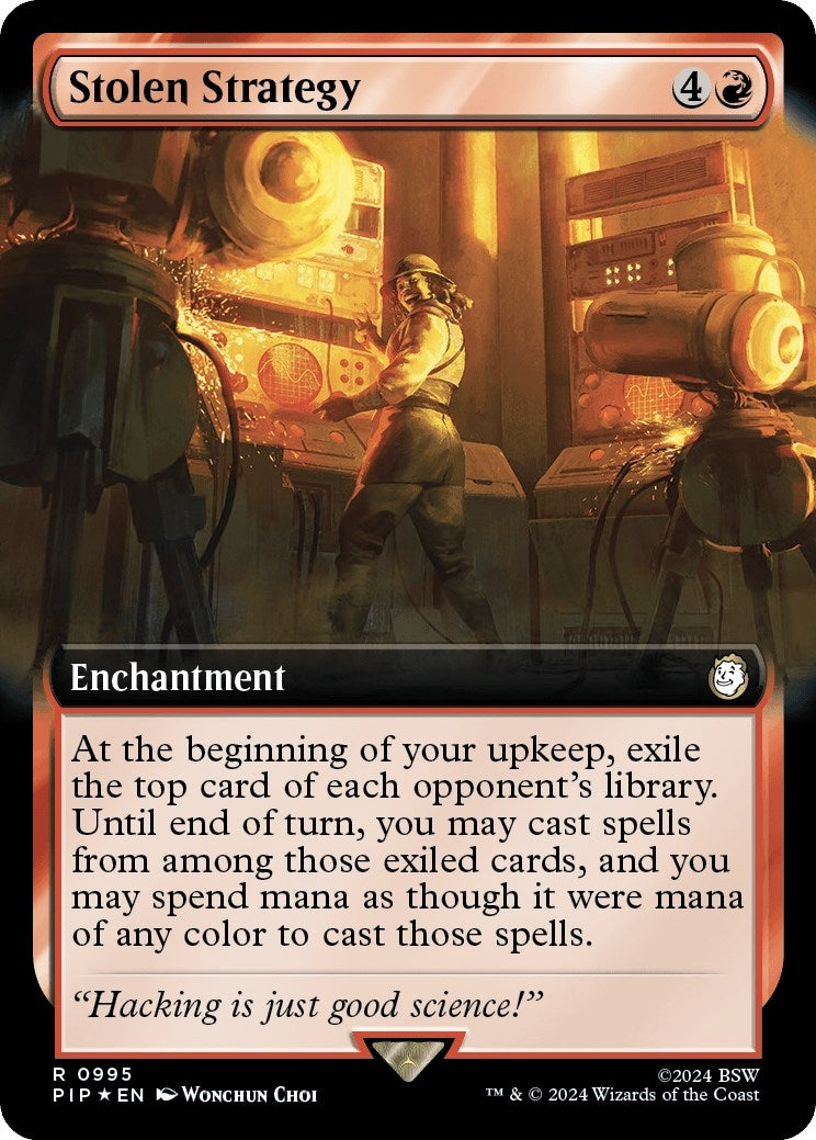 Stolen Strategy (Extended Art) (Surge Foil) (995) [PIP] - MTG Single