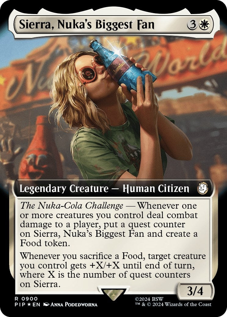 Sierra Nuka’s Biggest Fan (Extended Art) (Surge Foil) (900) [PIP] - MTG Single