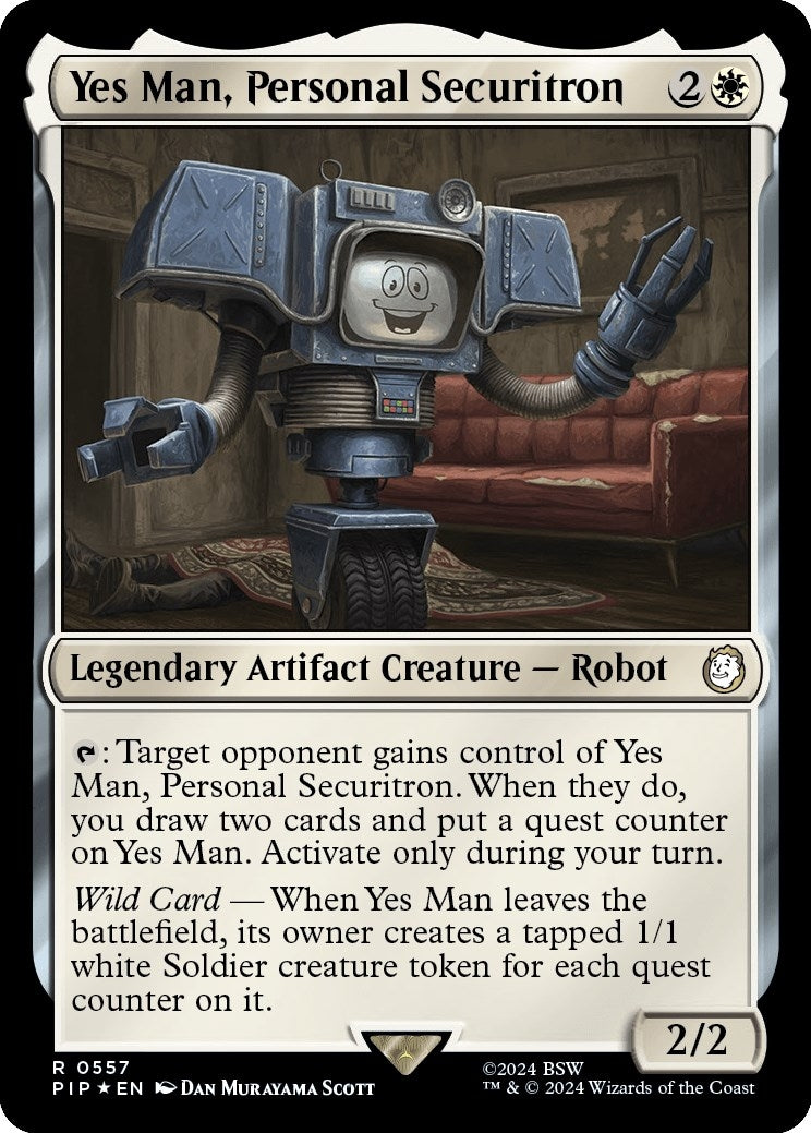 Yes Man Personal Securitron (Surge Foil) (557) [PIP] - MTG Single