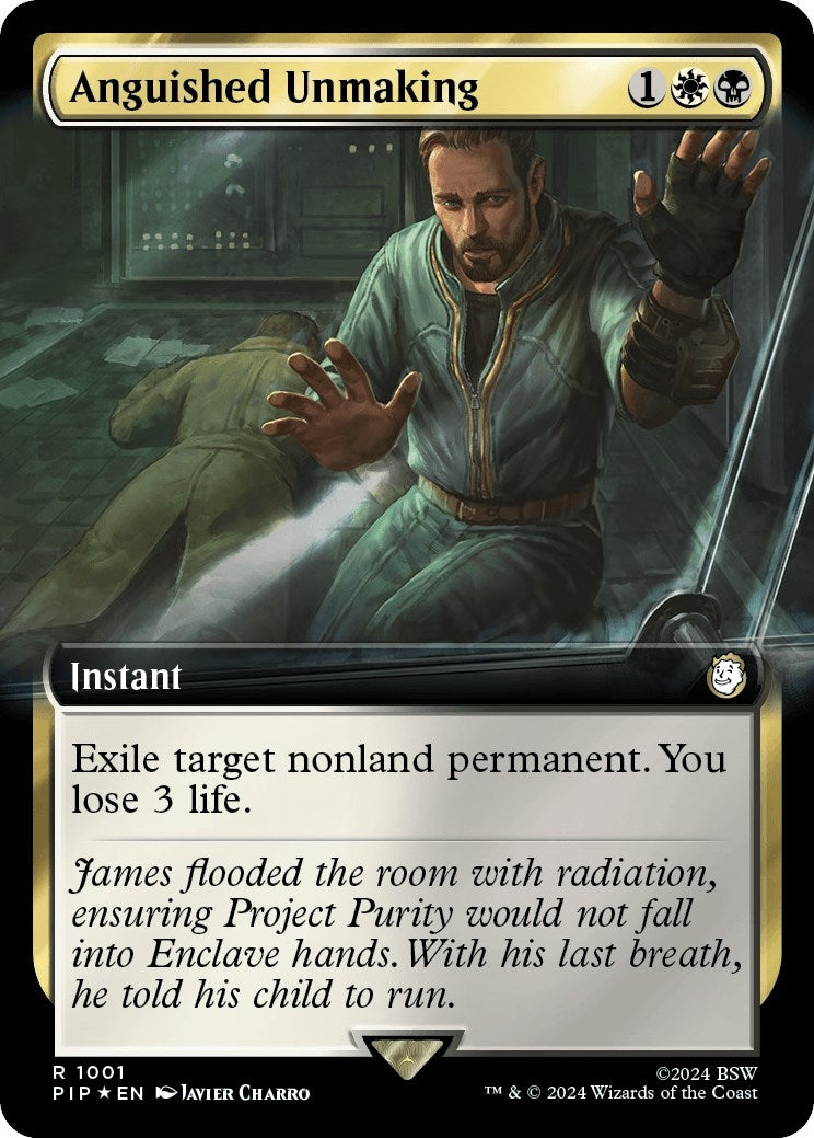 Anguished Unmaking (Extended Art) (Surge Foil) (1001) [PIP] - MTG Single