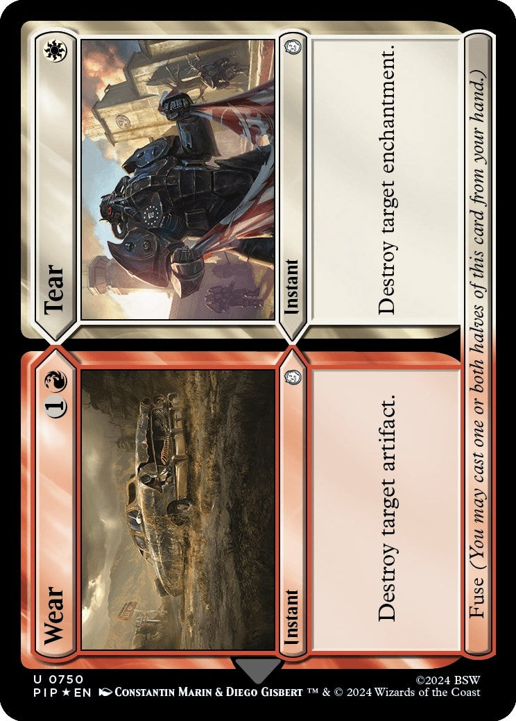 Wear // Tear (Surge Foil) (750) [PIP] - MTG Single