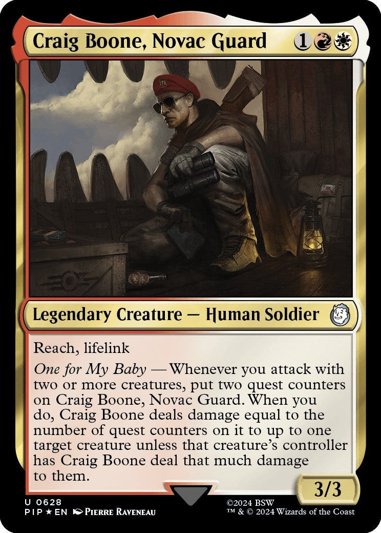 Craig Boone Novac Guard (Surge Foil) (628) [PIP] - MTG Single