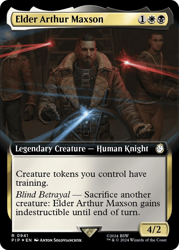 Elder Arthur Maxson (Extended Art) (Surge Foil) (941) [PIP] - MTG Single
